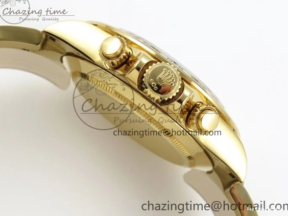 0219 Daytona 116508 QF 1:1 Best Edition YG Black Dial on YG Bracelet SH4130 V3 (Gain Weight) Tailored 1720